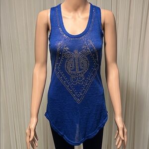 Say What? Women blue top tank